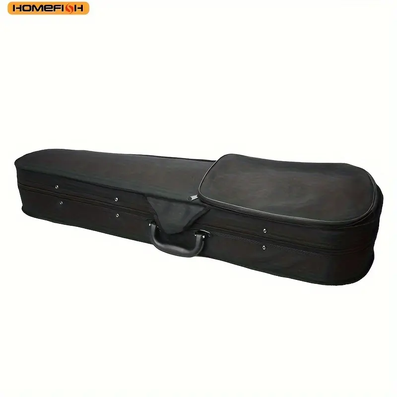 4/4 Triangle Violin Case for Violin Players, Black Solid Cloth Fluff, Silver Gray Lining, 27.87 oz / 790 g, 30.7x9.84x5.12 in, Scratch-Protective, Convenient to Take