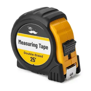 - Retractable Tape Measure 25 ft, Easy Read, Double Sided Steel Retractable Measuring Tape with Fractions, Ideal for Construction & DIY Projects