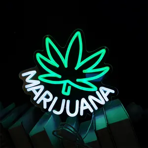 Leaf Weed Neon Signs LED Neon Lights, Wall Decor for Bedroom, Living Room, Bar, Game Room, Hotel, Birthday Party, Restaurant, Christmas Gift