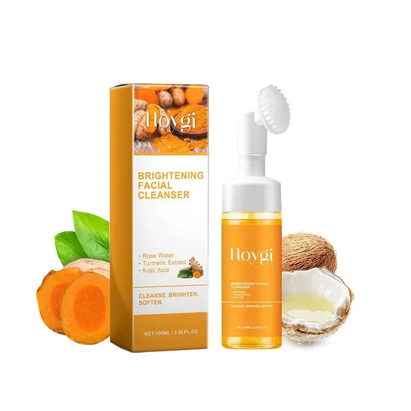 Turmeric Facial Cleanser, Gentle Exfoliating Facial Cleanser, Oil Control Facial Cleanser, Facial Skin Care Product for Women & Men, Cleansing, Facial Wash