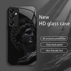 Suitable for [Galaxy A15] New high-end simple dark series glass mobile phone case New business simple explosion-proof glass mobile phone case Affordable environmentally friendly anti-fall and anti-fingerprint 995