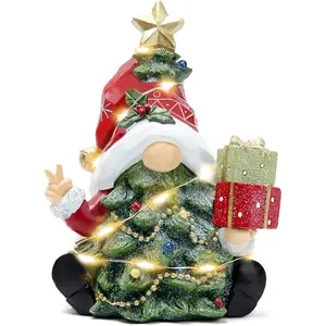 6-inch Christmas Gnome Ornament Christmas Tree Gnome Figurine Handcrafted Elf Decoration Scandinavian Troll Figurine Christmas Decor Gift - Holiday Party Home Decor