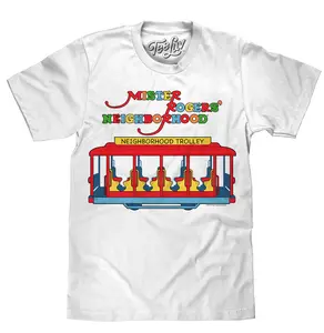 Mister Rogers' Neighborhood Trolley Logo T-Shirt - White