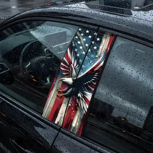 Creativity Vinyl American Flag Car Stickers and Decals B-pillar Car Sticker Waterproof Durable Window Truck  Accessory Vehicle Cool Car Decoration decals for truck