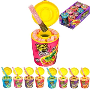 Assorted Candy Variety, Sweet Gummy Sticks W/ Sour Dipping Gel, 8, Assorted For Kids Parties and Party Favors, Sour Candy Variety for Kids Watermelon Juicy