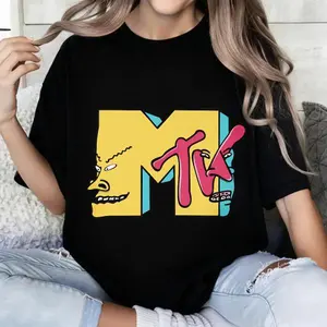 100 Percent Cotton Casual Streetwear Style T Shirt MTV Logo Design Summer And Autumn Wear For Music Lovers And Pop Culture Fans