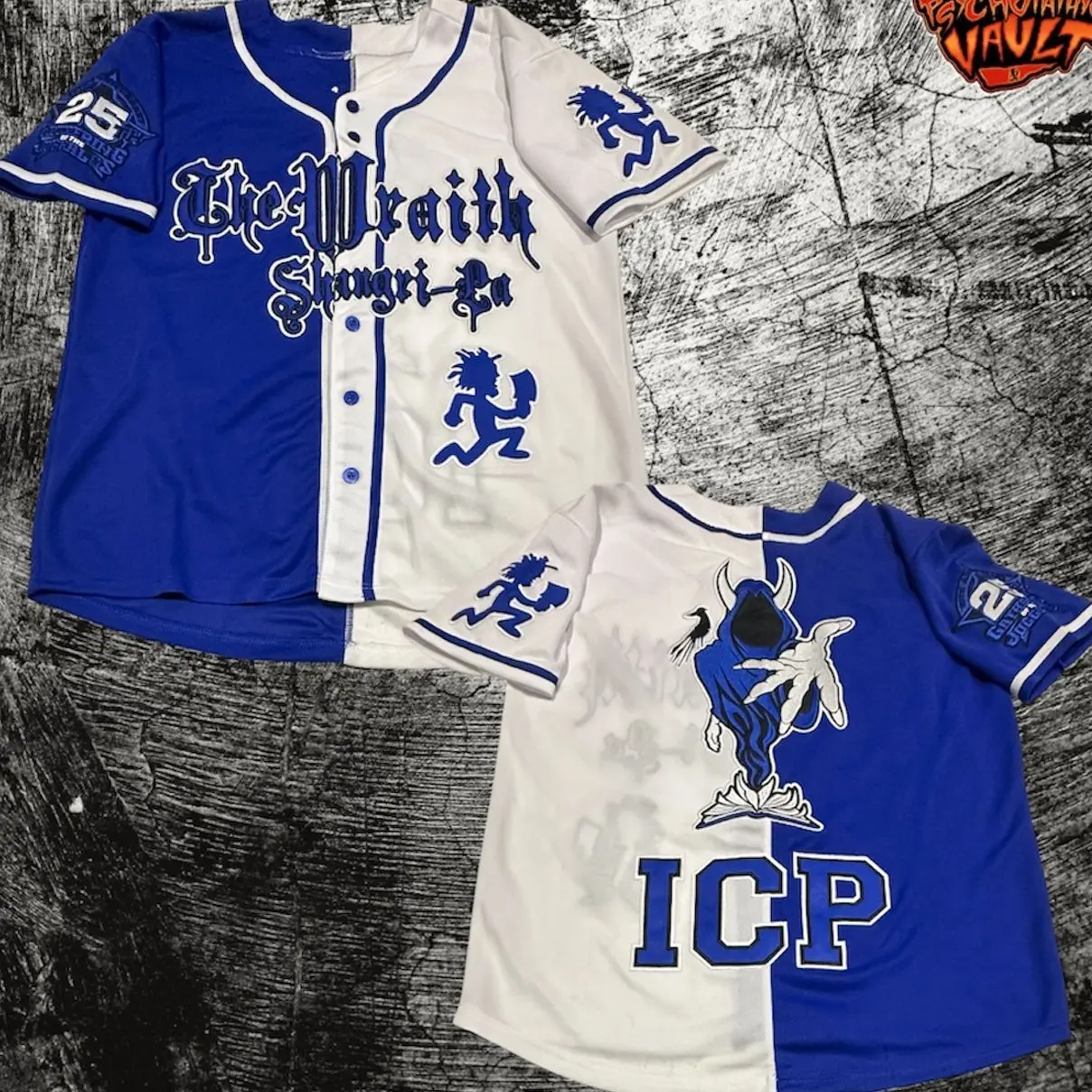 Split Colors Shangri-la Baseball Jersey ICP Juggalo Jersey
