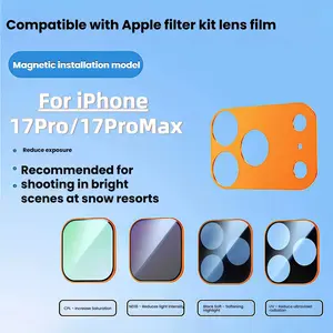 New Magnetic Filter Lens Upgrade Set, 4-In-1 Phone Camera Lens Filters, Compatible with iPhone 17 Pro/17 Pro Max, Ar Anti-Reflection, Nd, Cpl, Soft, UV Filters