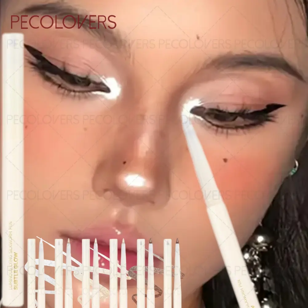 6pcs/ set Shiny Lying Silkworm Eyeliner Pencil Glitter Highlighter Eyeliner Eyeshadow Pen Long-lasting Waterproof Makeup, Suitable for Women's Gift, Longwear Eyeliner, Eye Makeup Products