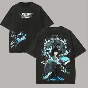 Zenless Zone Zero Miyabi Hoshimi Printed Unisex Washed T-Shirt