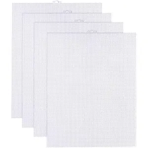 4 Pcs 10.5" x 13.5" Plastic Mesh Canvas Sheets Eye Mesh for Embroidery