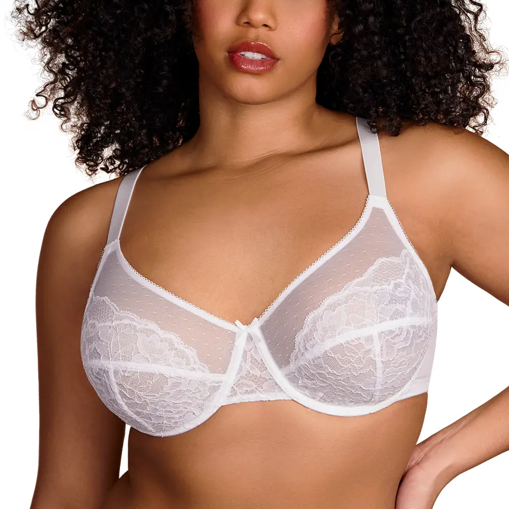 HSIA Enchante Unlined Floral Lace Underwire Plus Size Non-padded Full Coverage Bra