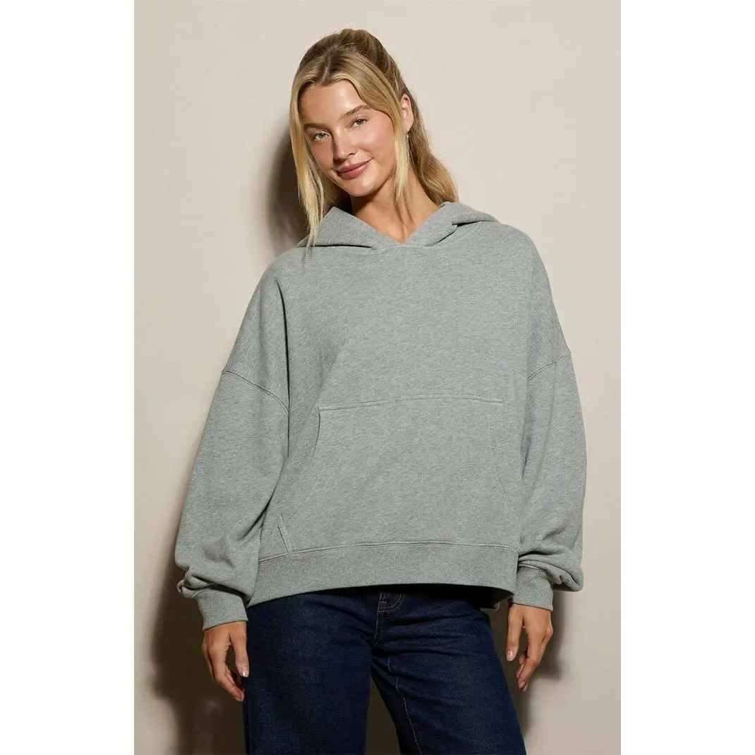 Pacsun Women's Heather Grey Weekend Fleece Hoodie