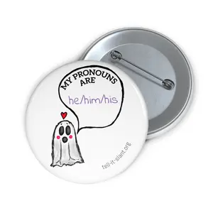 Gender Ghoul ✨ He/Him 2.25” Pronoun Pin
