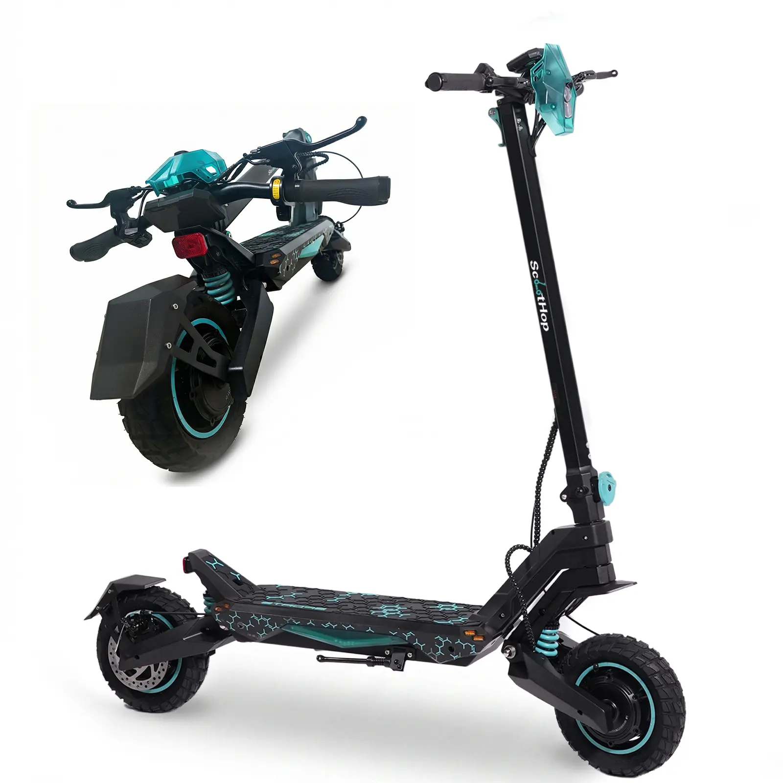 ScootHop G2/G2Pro Foldable Commuter E-Scooter for Adults - 800/2000W Brushless Motor, 10" Off-Road Tires, 28/35MPH Range, Dual Braking System & High-Capacity Batteries with LED Display electric scooter