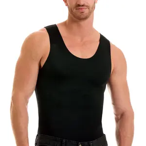 INSTA SLIM Big & Tall Compression Muscle Tank MS0001BT – Men’s Sleeveless 4-Way Stretch Compression Tank, Smooth Fit Undershirt or Workout Top, Lightweight Support, Sizes 4XL–6XL, Made in USA