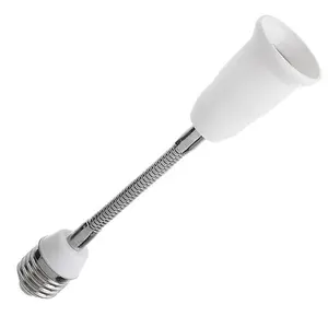 WESECUU Adjustable E27 Socket Adapter 360° Rotatable Extension for LED Grow Lights & Home Fixtures - Flexible Bulb Holder Extender