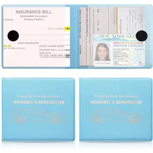Registration and  Card Holder,  Glove Box  Organizer, Interior  Accessories for Documents, Cards, License - 2 Pack
