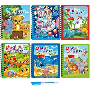 Magic Water Books with Pens,Reusable Watercolor Sketchbooks Creative Fun, Featuring Colorful Illustrations