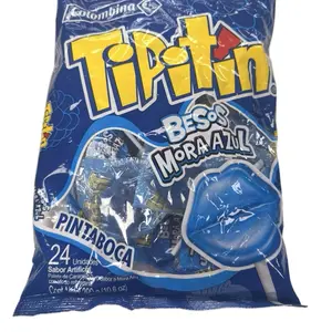 1 Bolsa de Colombina Besos Mora Azul 24 und