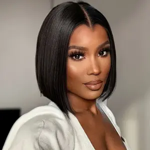 Wiggins Hair Lagos Hairline Widow's Peak Ready To Go Pre Cut 6x8 Lace Straight Bob Wig Pre Plucked Human Hair Glueless Wigs
