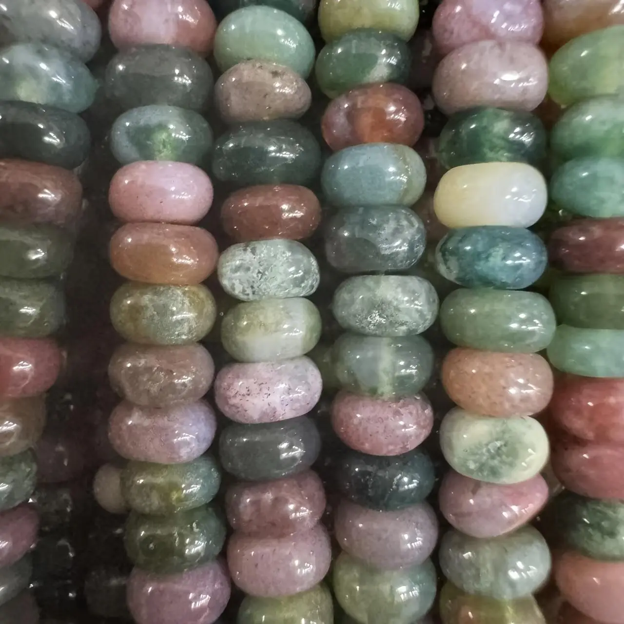 2x4mm approx 168pcs natural Indian agate abacus beads - gorgeous loose spacer beads - light luxury and exquisite - various shapes for DIY jewelry making, perfect for bracelets, necklaces, earrings, anklets, pendants, clothing accessories, gift beaded jewe