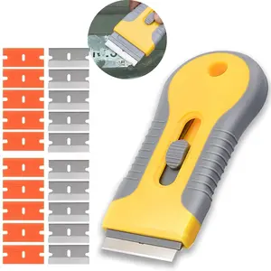 Multi-Purpose Cleaning Scraper with Non-Slip Handle, Manual Tool for Kitchen, Bathroom, Tiles, Paint, Silicone, Grease, Cement Removal