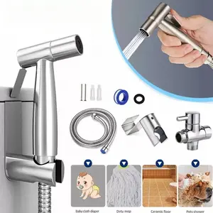 Toilet Bidet Sprayer Shattaf Adapter Adjustable Water Pressure for Feminine Wash Baby Diaper Cleaning Multi-Purpose Handheld Shower it vesinh voix stainless steel bidet sprayer kit