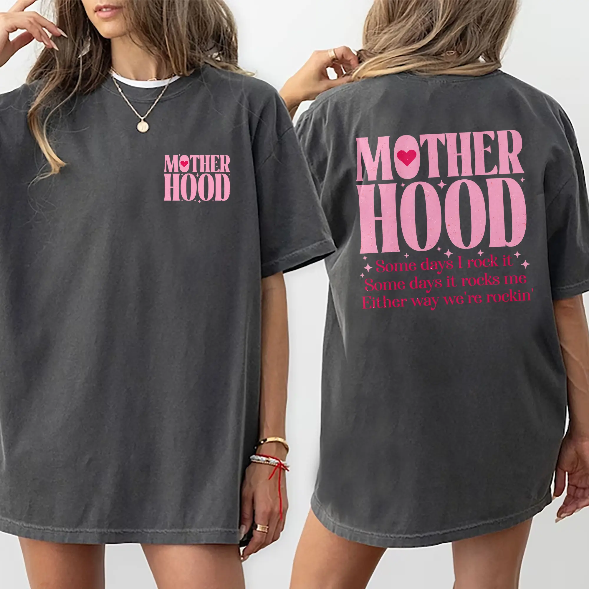 Motherhood Some Days I Rock It Shirt, Mama T-shirt, New Mom Graphic Tee, Moms Life T-Shirt, Funny Sarcastic Mom Tee, Mother's Day Gifts, Comfy Fabric Oversized Graphic Tee, Women's Tops, Womenswear Cotton Fabric Relaxed Fit Chic Style