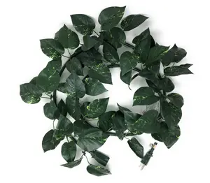 electroVine | 6 Foot Indoor/Outdoor Extension Cord with Realistic Pothos Leaves