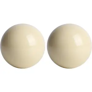 2pcs Professional White Smooth 2.25 Inches Billiard Pool Balls for Pool Table Game Rooms and Sports Match