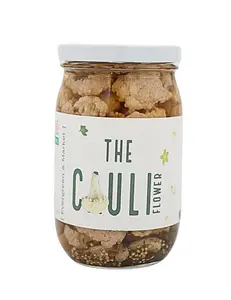The Cauliflower Pickled Cauliflower 16 Oz - Tangy & Crunchy Gourmet Snack for Salads & Sides - Vegan & Low-Calorie Veggie