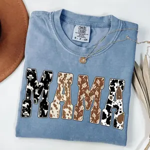 Comfort Colors Comfort colors Western Mama Tshirt, Yee Haw Sweater Cowgirls Mama T-Shirt Country Cowboy Mom Tee, Southern Mama TShirt, Western Clothes Gift for Mom Cotton Graphic Tees Funny Shirt Tee