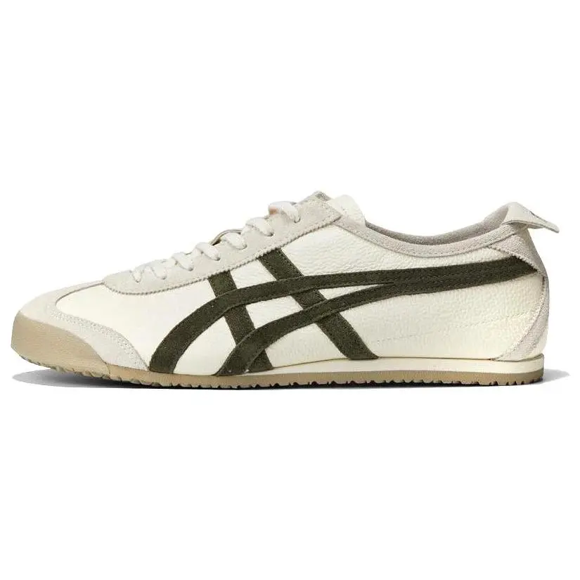 Onitsuka Tiger Mexico 66 Light Beige Olive Cushioned Durable Low Top Unisex White Sneakers 1183C076-201