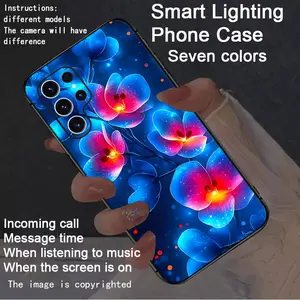 Colorful intelligent voice controlled luminous phone case suitable for S26Ultra/S25Ultra/S24/S22Ultra/S23Ultra/S21Ultra/S20Ultra/S10+/S9+/S10 5G/Note20Ultra/Note10+/Note8/Zfold 7/Zfold 6/Z Flip7/Z Flip6  Intelligent luminous voice controlled phone case -