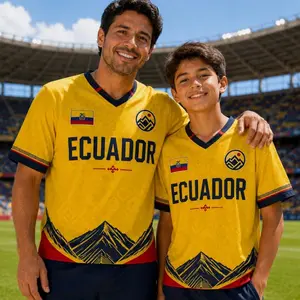 Custom Ecuador Soccer Jersey, Personalized Name Number Football Shirt Youth Adult Fan Apparel Gift For Him Her Match Day Wear CD7