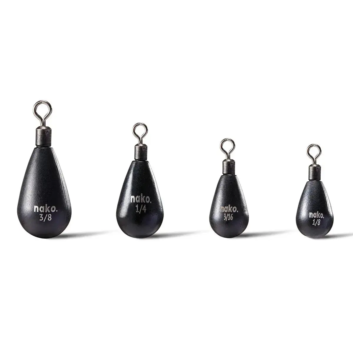 Nako Tungsten Tear Free Rig Weights - 1/4oz Black  5pk