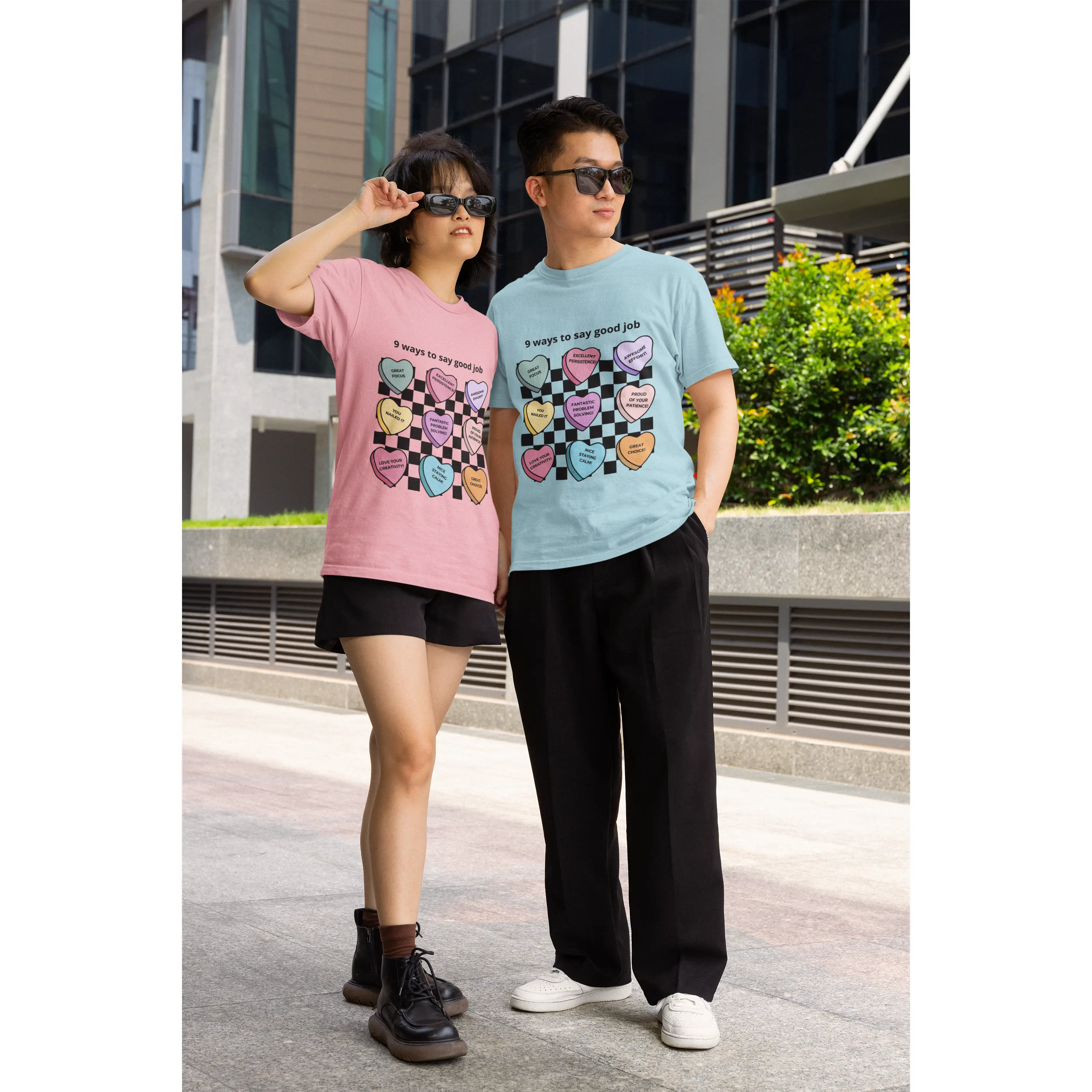 Motivational Unisex Heavy Cotton Tee - 9 Ways to Say Good Job Design