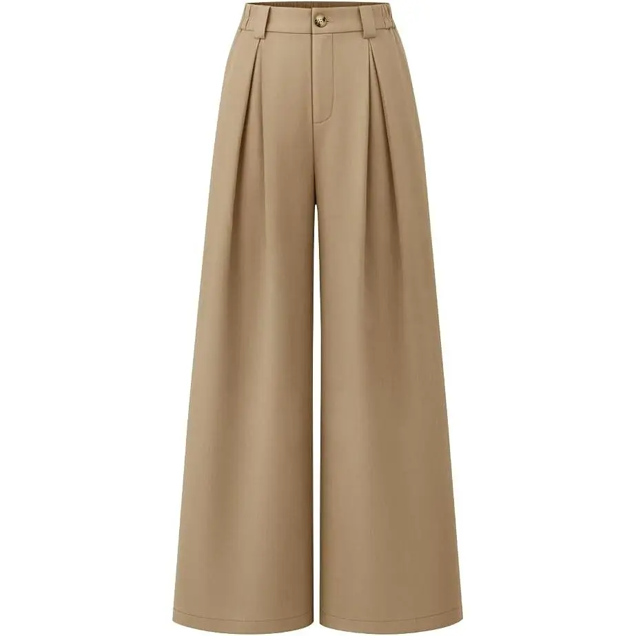 ZESICA Women's Wide Leg High Waisted Dressy Casual Pants | Pleated Palazzo Pant, Office Work Outfits, Business Casual Outfits, Trendy Slacks Trousers, Fall Clothing, Early Fall Clothes