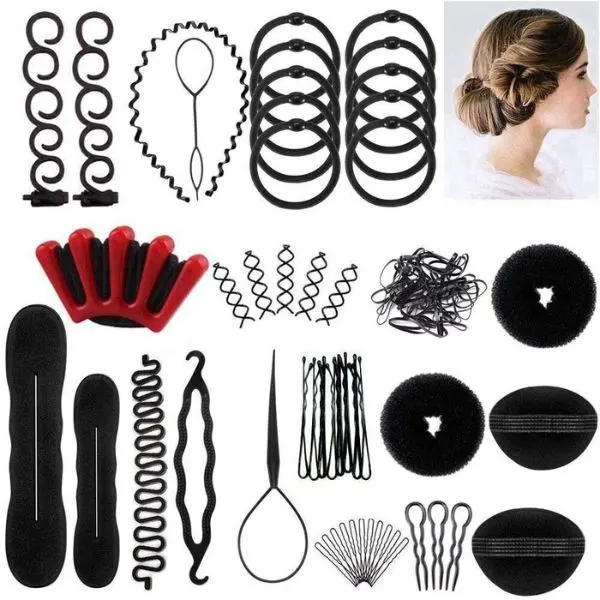 DIY Hair Braiding Tool Kit for Women & Girls, Hair Styling Set with Braiding Accessories, Easy Spiral Braid Maker for Quick & Simple Hairstyles