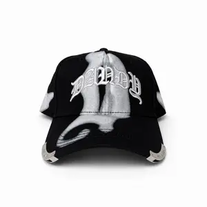 DANDY HATS PROJECT 001 Unisex Black Snapback Beanie - Premium Streetwear Acrylic-Polyester Fabric Cap, Adjustable Metal-Closure Trucker Cap, Embroidered Graphic