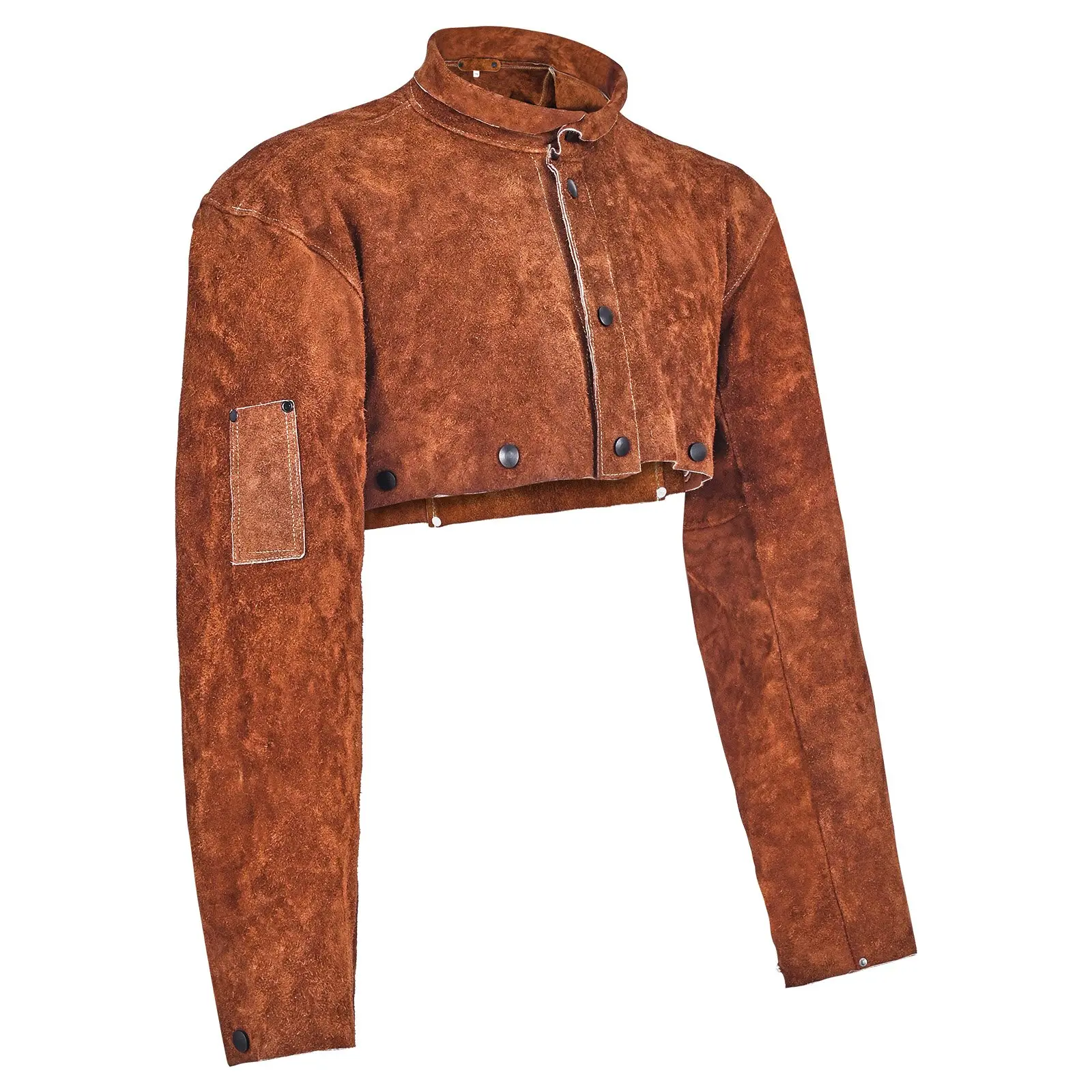 【DealsForYouDays】VEVOR Leather Welding Cape Sleeve, Heavy Duty Flame Resistant Cowhide Safety Cape Sleeves for Men Women, Heat-Resistant for Welding, Blacksmithing, Woodworking, Gardening, L-SizeSummervibes