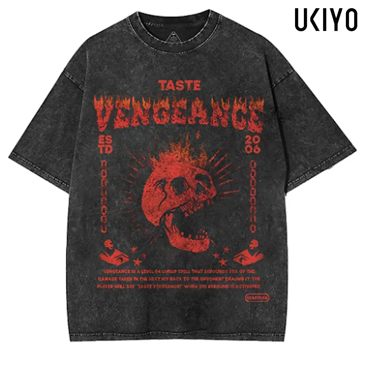 OSRS Veng T-Shirt Taste Vengeance Old School RuneScape Spell Vintage Acid Wash Heavyweight Cotton Oversized Tee MMORPG Retro Gaming Merch Streetwear Top