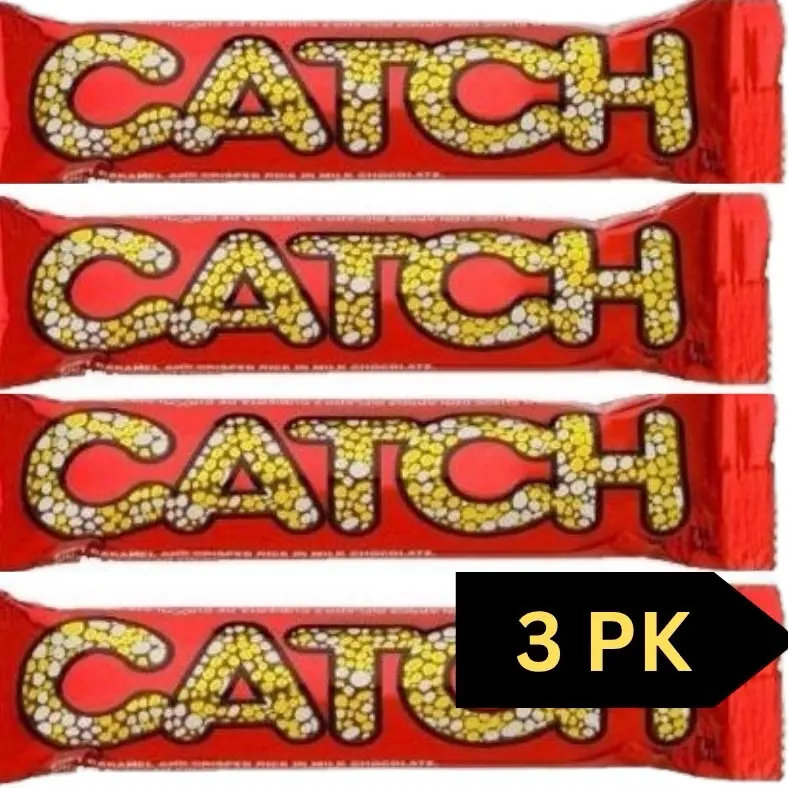 Catch Milk Chocolate Bar 3 Pack Bundle Candy Business from England Snack Bonbon Dessert 3 PK