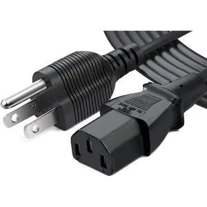 PC Monitor Power Cord Personal Computer 10A 125V UL Certificated Vizio 3 Prong for Plasma bravia uhd Smart TV, Supply Plug Replacement (IEC320C13) Universal Ac Cable 10ft