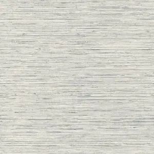 RoomMates Faux Grasscloth Light Gray Peel and Stick Wallpaper: Removable Vinyl, Abstract Pattern, 28.18 Sq Ft Coverage