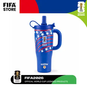 【FIFA WORLD CUP 2026 】1100ml Large Insulated Tumbler with Handle & Straw | Leakproof Vacuum Cup Keeps Drinks Hot/Cold for Hours,Perfect for Car, Gym &Match Day SummerVibes Stainless Steel