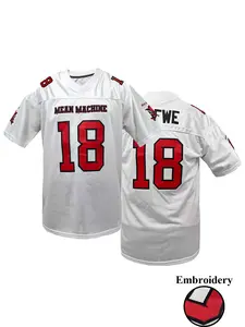 New Fashion Men's 18 Paul Crewe Mean Machine American Football Jersey Stitched the Longest Yard Movie Theme Sports Team Uniform Top Sporty Jersey