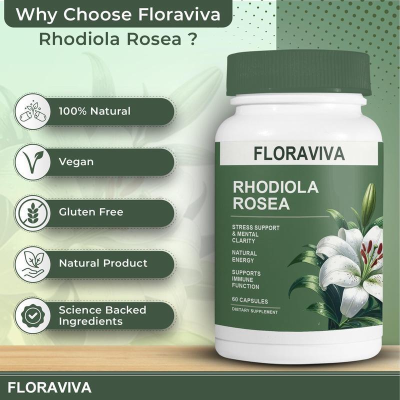 [BUY 1 GET 1 FREE] 2 PACK of Rhodiola Rosea Extract for Stress, Energy & Focus - Natural Adaptogen [500mg]