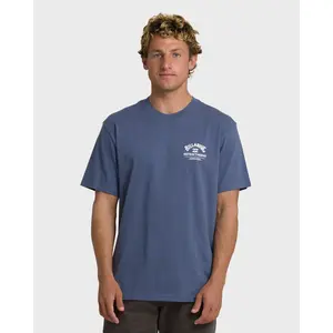 Flower Premium Short Sleeve T-Shirt - Vintage Indigo